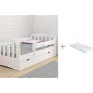 Подростковая кровать  с бортиком Классика 80х160 см и Матрас Incanto UOMO CHC 160x80x12 см Столики Детям