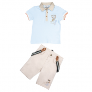 Комплект одежды для мальчика (футболка, бриджи, подтяжки) G-KOMM18/11 Cascatto