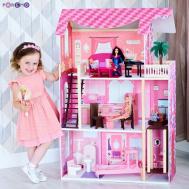 Деревянный кукольный домик Монте-Роза с мебелью (19 предметов) Paremo