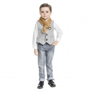 Комплект для мальчика (брюки, рубашка, жилет, шарф, ремень) G-KOMM18 Cascatto