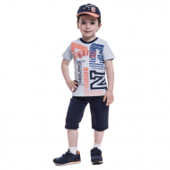 Комплект одежды для мальчика (футболка, бриджи, бейсболка) G_KOMM18/30 Cascatto