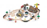 Железная дорога-деревянный игровой набор Горная стройка в  контейнере KidKraft