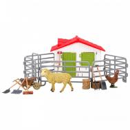 Набор фигурок животных На ферме (ферма игрушка, овца, курица, инвентарь) Masai Mara