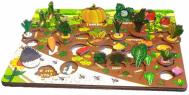 Деревянная игрушка  Доска 3D Овощи на грядке Нескучные Игры