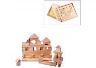 Деревянная игрушка  конструктор 35 деталей неокрашенный в деревянном ящике Paremo