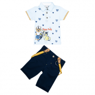 Комплект одежды для мальчика (футболка, бриджи, подтяжки) G-KOMM18/10 Cascatto