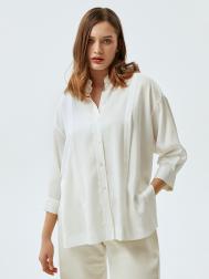 Блуза длинная белая свободного кроя (50) Lalis
