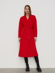 Пальто длинное красное (50) Elis