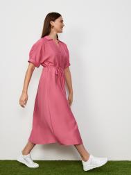 Платье-миди розовое из вискозы (56) Lalis