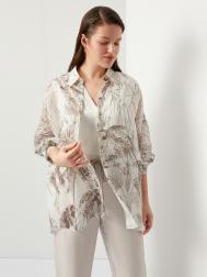 Блуза с принтом лёгкая светлая (52) Lalis