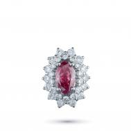 Классическая подвеска из белого золота э0912пд12210504_pink ЭПЛ Даймонд