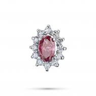 Классическая подвеска из белого золота э0912пд05220102_pink ЭПЛ Даймонд