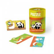 Игровой набор Зоология для малышей Хвостатые друзья: пазлы и карточки с заданиями Mon