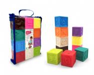 Развивающая игрушка  Мягкие кубики с выпуклыми элементами в сумочке 10 шт. IT106446 Elefantino