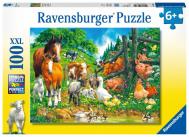 Пазл Встреча животных 100 элементов Ravensburger