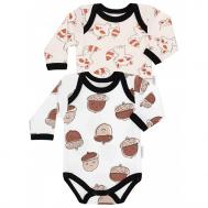 Боди длинный рукав Limited Collection Еноты желуди 2 шт. Little Fox