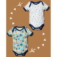Limited Collection Набор боди с коротким рукавом Занзибар, Треугольники 2 шт. Little Fox