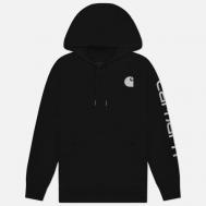 Женская толстовка  Relaxed Fit Midweight Logo Sleeve Graphic Hoodie, цвет чёрный, размер XS CARHARTT