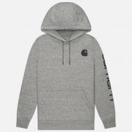 Женская толстовка  Relaxed Fit Midweight Logo Sleeve Graphic Hoodie, цвет серый, размер XS CARHARTT