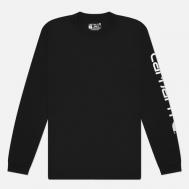Женский лонгслив  Loose Fit Heavyweight Logo Sleeve Graphic, цвет чёрный, размер M CARHARTT