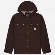 Мужская демисезонная куртка  Washed Duck Sherpa Lined Utility, цвет коричневый, размер XL CARHARTT