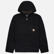 Мужская демисезонная куртка  Washed Duck Sherpa Lined, цвет чёрный, размер S CARHARTT
