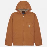 Мужская демисезонная куртка  Washed Duck Sherpa Lined, цвет коричневый, размер XL CARHARTT
