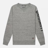 Женская толстовка  Relaxed Fit Midweight Crew Neck Block Logo Sleeve Graphic, цвет серый, размер S CARHARTT