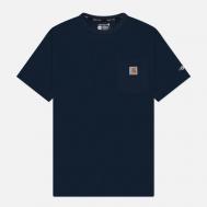 Мужская футболка  Force Relaxed Fit Midweight Pocket, цвет синий, размер XL CARHARTT
