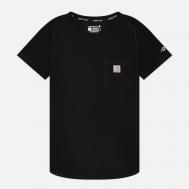 Женская футболка  Force Relaxed Fit Midweight Pocket, цвет чёрный, размер S CARHARTT