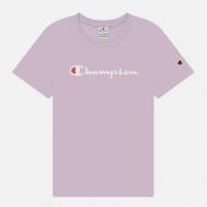 Женская футболка  Big Logo Crew Neck, цвет фиолетовый, размер XS Champion