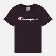 Женская футболка  Big Logo Crew Neck, цвет фиолетовый, размер M Champion