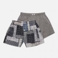 Комплект мужских трусов  Bandana & Solid 2-Pack, цвет чёрный, размер XXL ANONYMOUS ISM