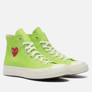 Мужские кеды  x Comme des Garcons Play Chuck 70 Hi, цвет зелёный, размер 43 EU Converse