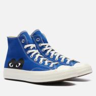Мужские кеды  x Comme des Garcons Play Chuck 70 Hi, цвет синий, размер 43 EU Converse