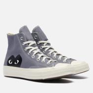 Мужские кеды  x Comme des Garcons Play Chuck 70 Hi, цвет серый, размер 38 EU Converse