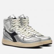 Женские кроссовки  Heritage MI Basket Silver Used, цвет серебряный, размер 38.5 EU DIADORA