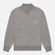 Мужская толстовка  Japanese Melange Fleece Logo Turtle Neck, цвет серый, размер M C.P. COMPANY