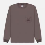 Мужской лонгслив  Mercersized 30/2 Jersey Twisted Pocket, цвет фиолетовый, размер M C.P. COMPANY
