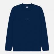 Мужской лонгслив  Brushed Jersey Logo Regular Fit, цвет синий, размер L C.P. COMPANY
