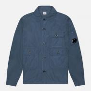 Мужская куртка ветровка  Chrome-R Full Button Overshirt, цвет синий, размер L C.P. COMPANY