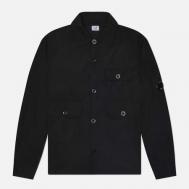 Мужская куртка ветровка  Chrome-R Full Button Overshirt, цвет чёрный, размер XL C.P. COMPANY