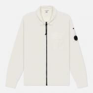 Мужская рубашка  Organic Gabardine Full Zip Overshirt, цвет белый, размер XL C.P. COMPANY