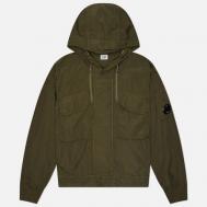 Мужская куртка ветровка  Chrome-R Lens Hooded, цвет оливковый, размер XL C.P. COMPANY