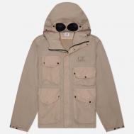 Мужская куртка ветровка  Flatt Nylon Goggle, цвет бежевый, размер L C.P. COMPANY