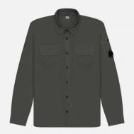 Мужская рубашка  Organic Gabardine Lens Garment Dyed, цвет серый, размер S C.P. COMPANY