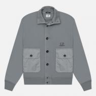 Мужская толстовка  Cotton Diagonal Fleece Full Button, цвет голубой, размер XL C.P. COMPANY