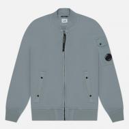 Мужская толстовка  Cotton Diagonal Fleece Full Zip, цвет голубой, размер S C.P. COMPANY