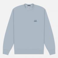Мужская толстовка  Cotton Diagonal Fleece Crew Neck Logo, цвет голубой, размер XXL C.P. COMPANY
