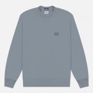 Мужская толстовка  Cotton Diagonal Fleece Crew Neck Logo, цвет голубой, размер M C.P. COMPANY